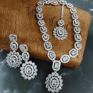 Graceful Shimmer American Diamond Jewellery Set