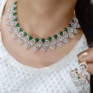 Pure Sparkle American Diamond Jewellery Set