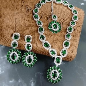 Graceful Shimmer American Diamond Jewellery Set