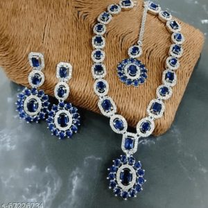 Graceful Shimmer American Diamond Jewellery Set