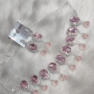 Small & Attractive American Diamond Jewellery Set