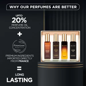 KHARIDLE Bellavita Luxury Perfume Gift Set For Men 4 x 20ml