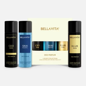 KHARIDLE Bellavita Deodorant Gift Set For Men (Pack Of 3) 150ml Each