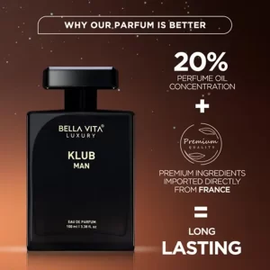 KHARIDLE Bellavita Luxury KLUB Man EDP Perfume 100 ML and KLUB Man Body Deodorant 150 ML