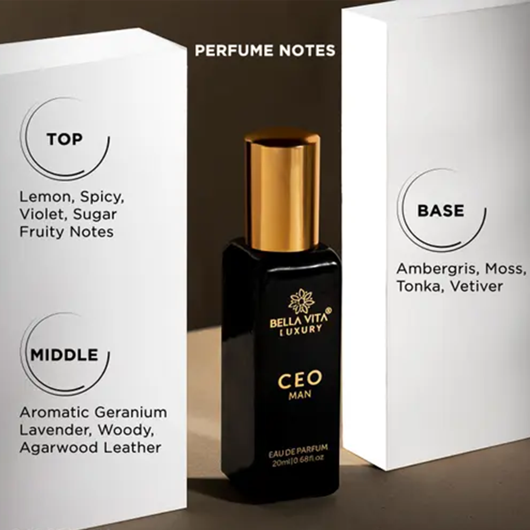 KHARIDLE Bellavita CEO Man + GLAM Woman Perfume Combo for Men & Women 20ML Each - Image 3