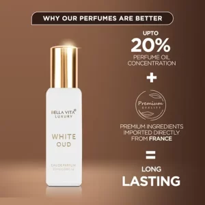 KHARIDLE Bellavita White OUD Unisex Perfume 20 ML & OUD White Body Deodorant 150 ML Combo For Men & Women