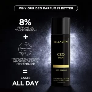 Bellavita Perfume Luxury GOAT Man EDP Perfume 100 ML and CEO Man Body Deodorant 150 ML Combo
