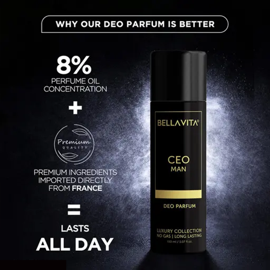 Bellavita Perfume Luxury GOAT Man EDP Perfume 100 ML and CEO Man Body Deodorant 150 ML Combo - Image 3
