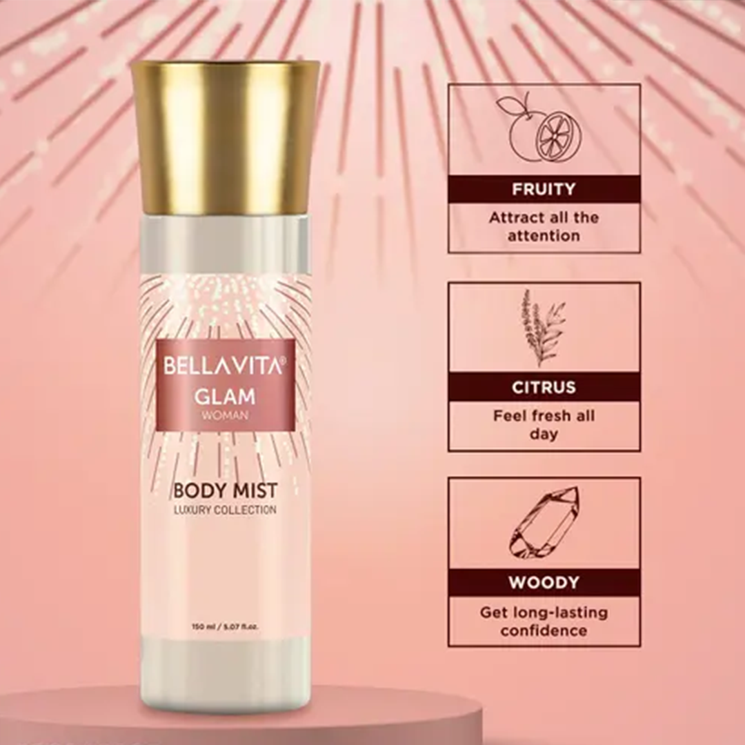 KHARIDLE Bellavita DATE and GLAM Woman Body Mist Perfume Body Spray Combo for Women 150 ML Each (Pack of 2) - Image 3