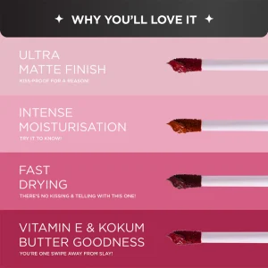 KHARIDLE Bellavita Kiss Proof Liquid Lipstick - 4 x 2ml (Mini Set)