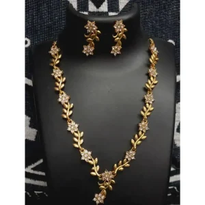 Unique Gold-Plated CZ Necklace