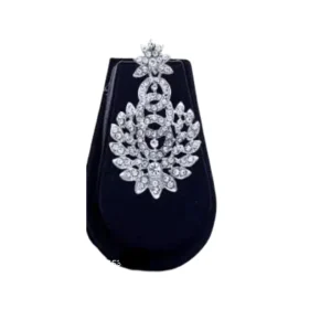 Rhodium Plated White Diamond Jewellery Set