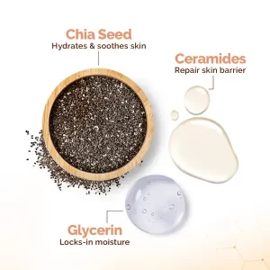Mamaearth Chia Oil Free Face Wash with Chia Seed & Ceramides for Hydrated Glow - 100 ml