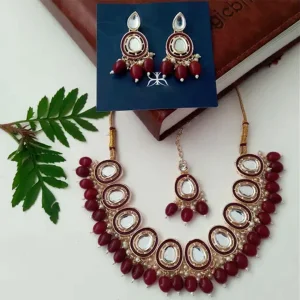 Kundan Jewellery Ruby Radiance Kundan Set