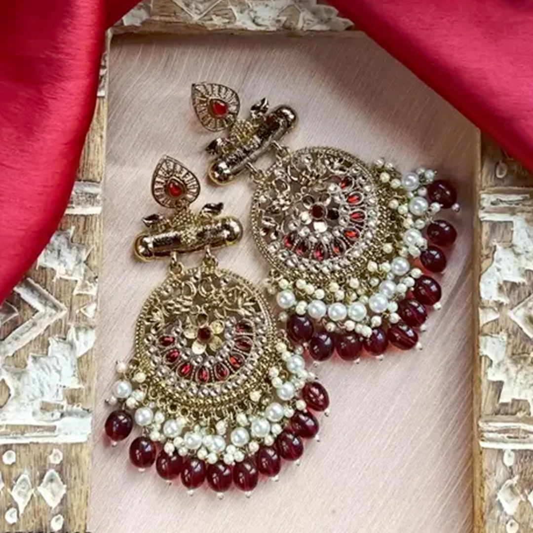 Rang Mahal Traditional Earrings - Image 2