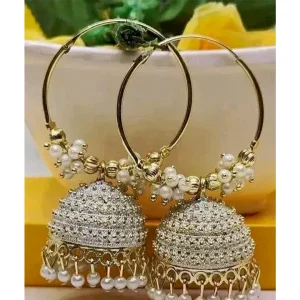 Pearl Dome Jhumka Earrings
