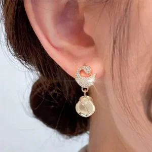 Golden Ripple Drop Earrings