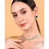 Elegant Black Stone Square Choker Set