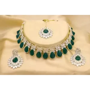 Teardrop Green Choker Set