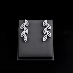 Floral Leaf Design American Diamond Set