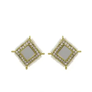 Elegant Black Stone Square Choker Set