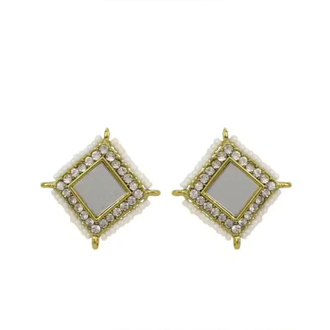 Elegant Black Stone Square Choker Set - Image 3