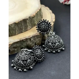 Antique Square Design Oxidised Jewellery Set